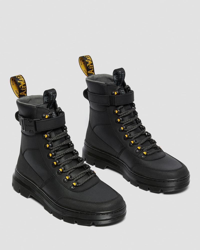 Dr Martens Combs Tech Coated Canvas Ankelstøvler Herre Sort | DK 438JPQ